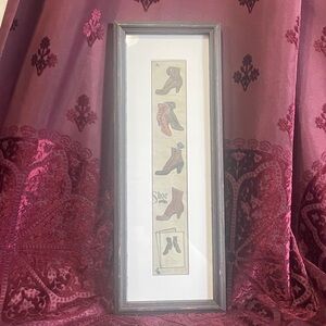 Framed Witches Shoes Art Print